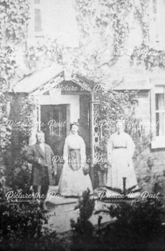 The Smedley Family, standing outside The Cottage