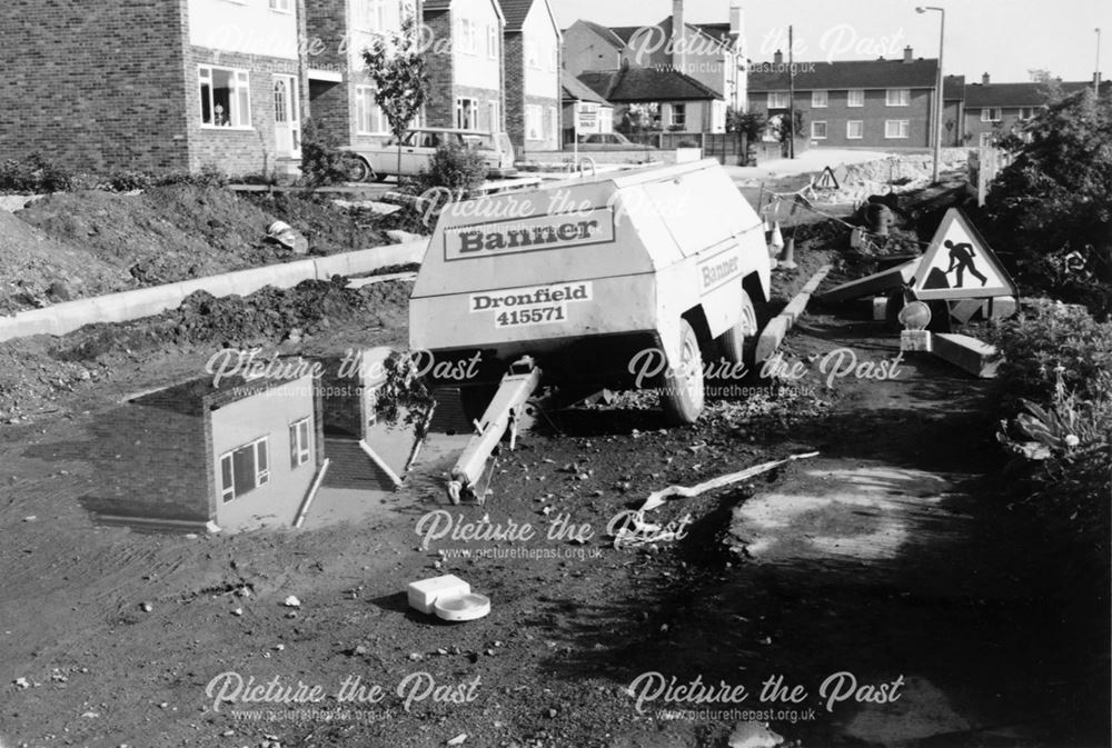 The construction of roads and housing in the Fanshaw Road Area