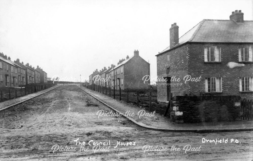 New Council Houses, Fletcher Avenue, Dronfield, c 1926