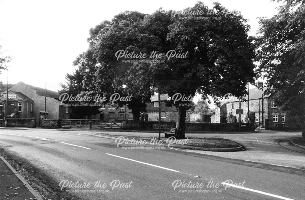 Morton Village Hall with derelict Manor House in the centre