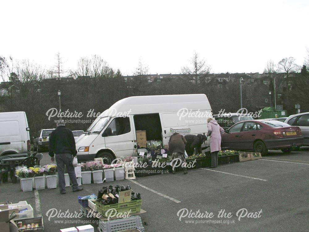 Flower stall, Outdoor Market, Civic Centre, High Street, Dronfield, 2007