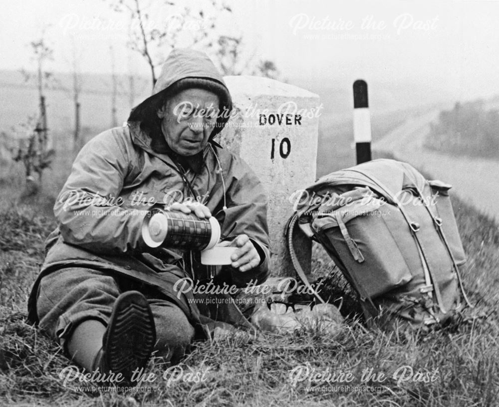 'Only 10 miles to go' featuring E Hector Kyme from Dronfield, 1971