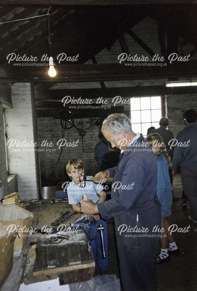 Camms School Visit to Pheonix Scythe and Sickle Works, Ridgeway, c 1988