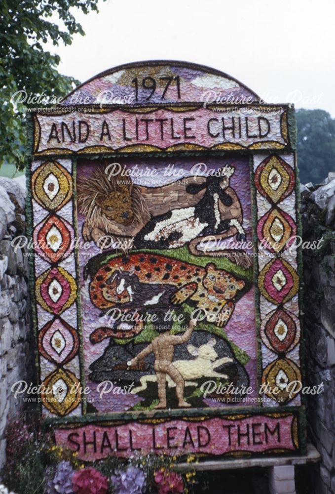 Well dressing, Ashford in the Water, 1971