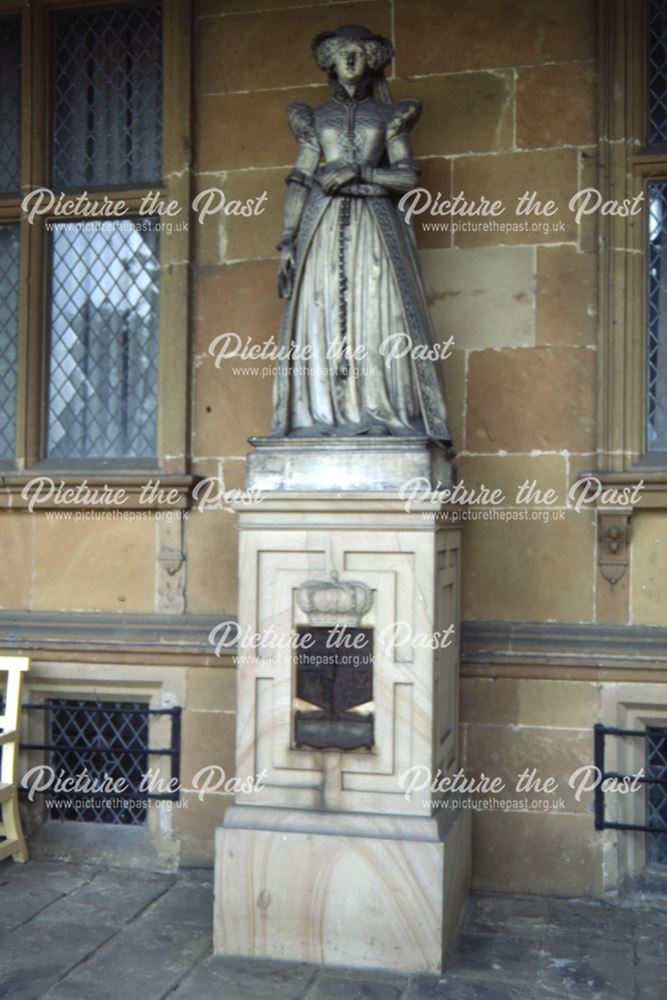 Statue of Mary Queen of Scots, Hardwick Hall, c 1986