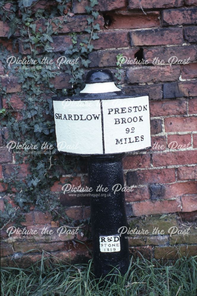 Trent and Mersey Canal milepost, Shardlow, c 1999