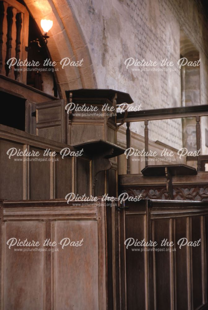 Pulpit in Chapel, Haddon Hall, c 1969