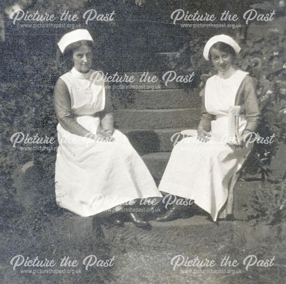 Nurses sitting in the grounds
