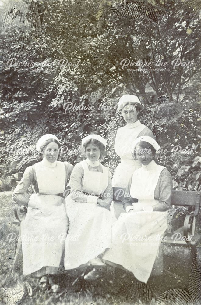 Nurses sitting in the grounds