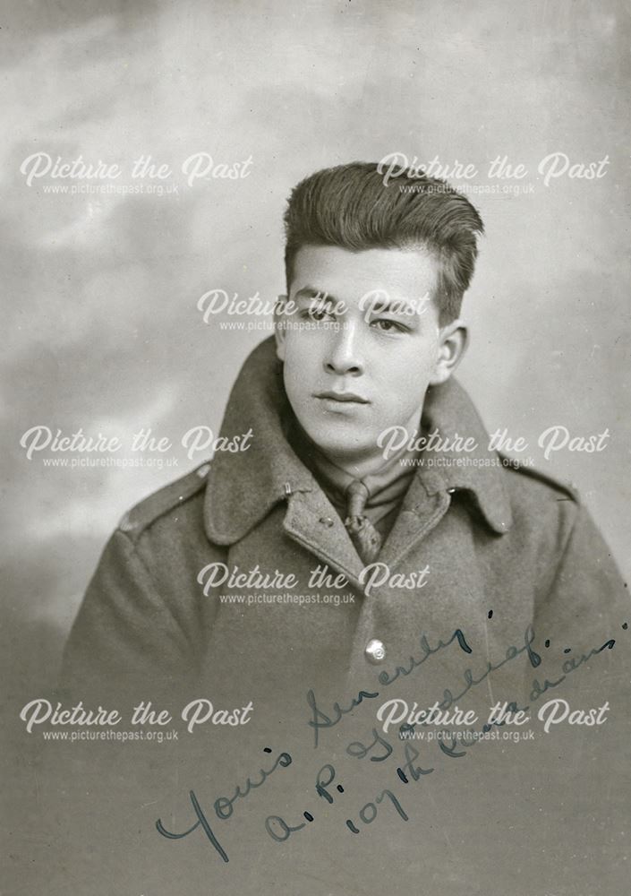 Studio portrait of Canadian soldier Angus Paul Goodleaf