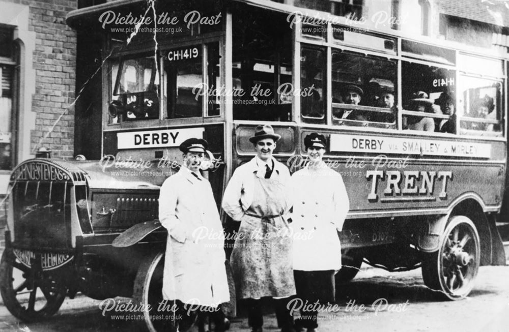 Trent Bus Destined for Derby, Stanton-by-Dale, c 1918