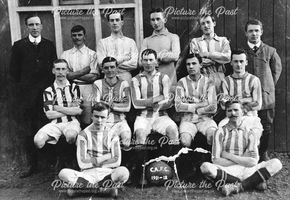 Unidentified football team, Chesterfield, 1911-12