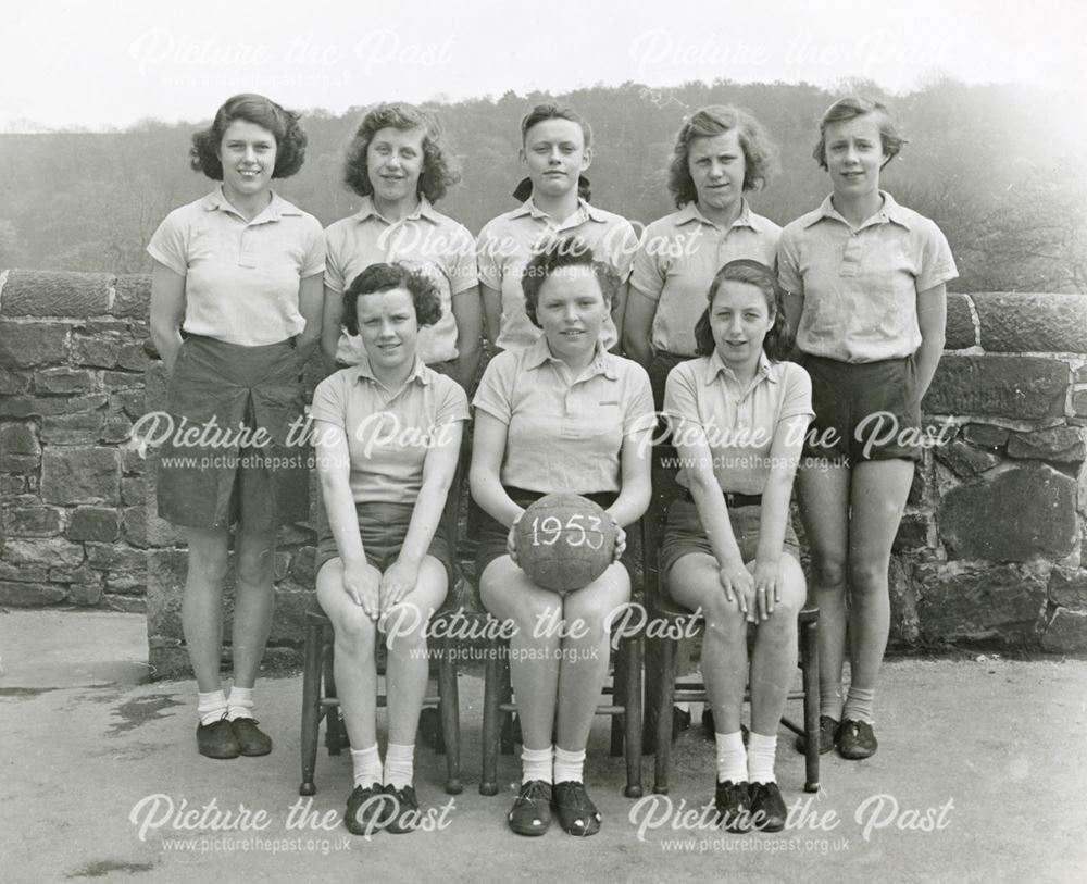 Netball Team, Holymoorside, 1953