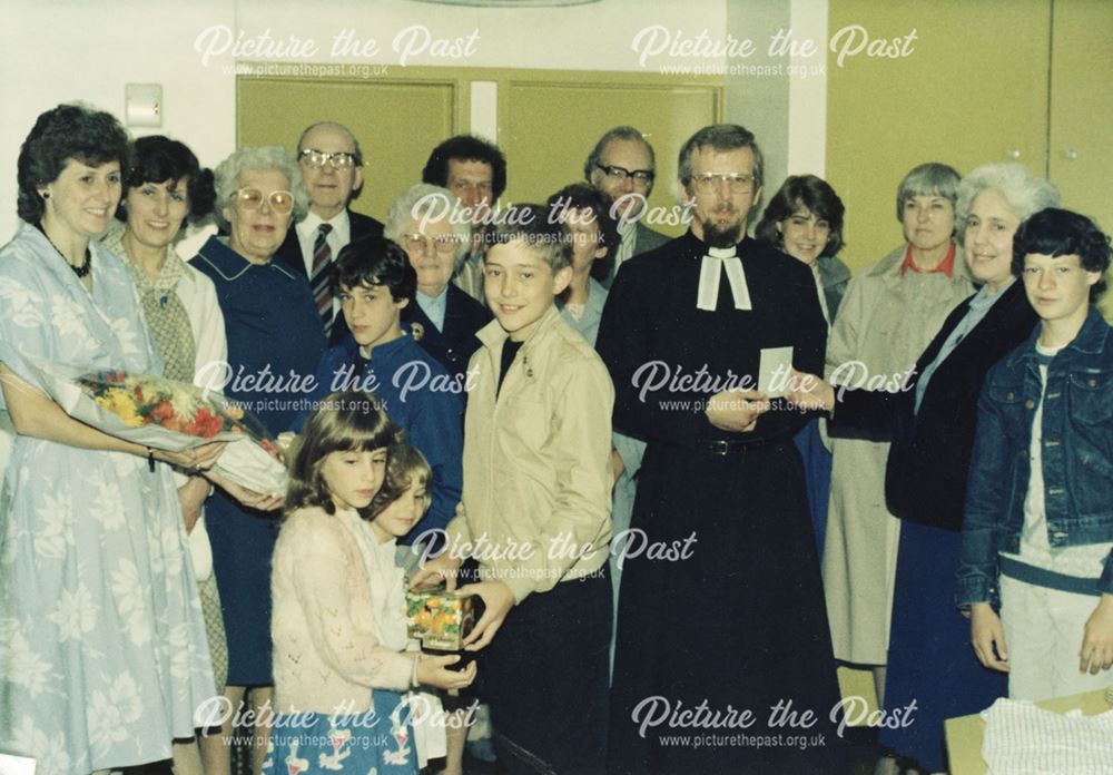 Rev Martin Stillwell moving from Methodist Church, Holymoorside, 1984