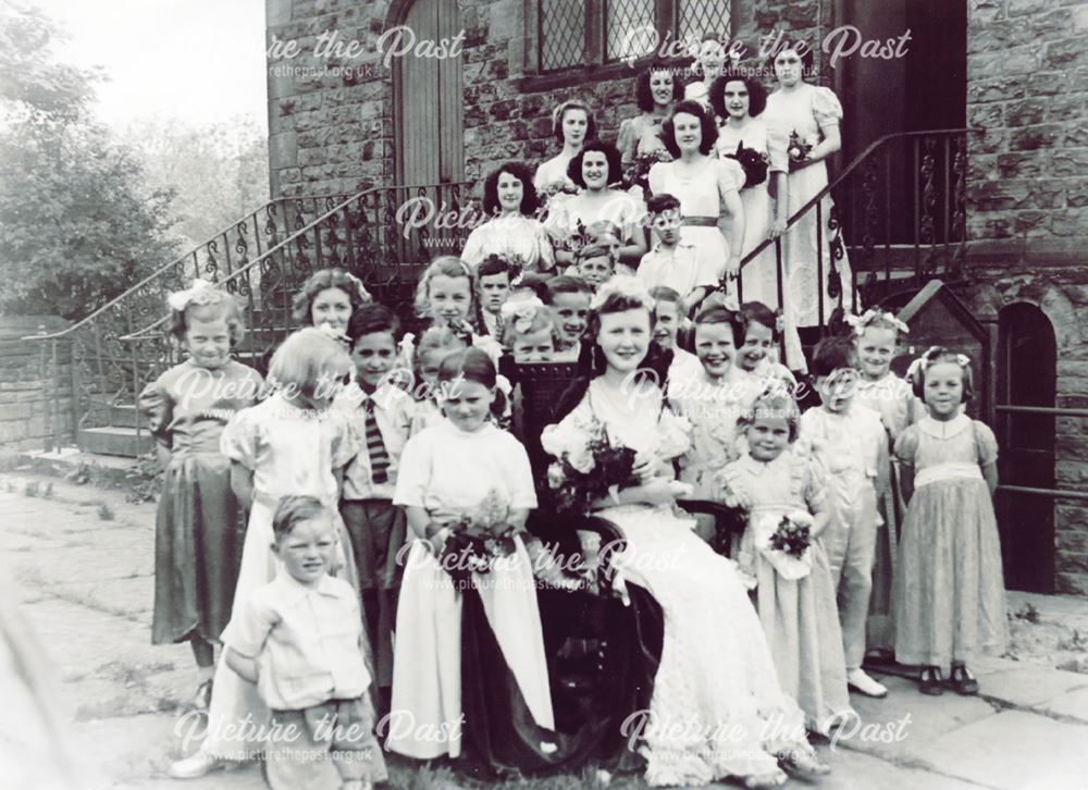 Rose Queen, Congregational Church, Holymoorside, c 1947