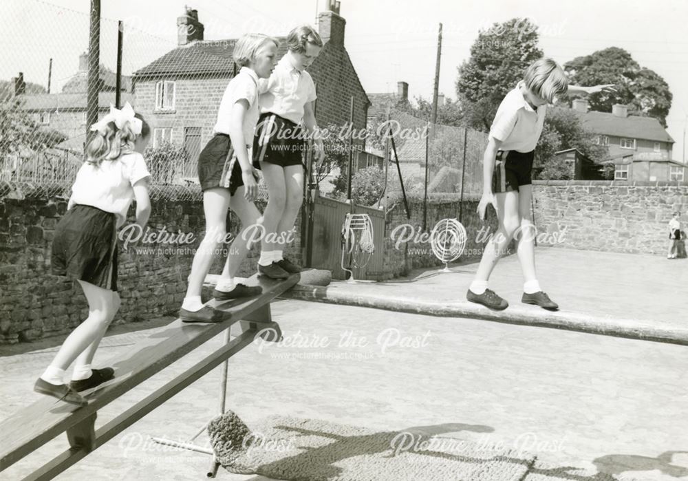 Gym Class, Holymoorside School, c 1970 ?