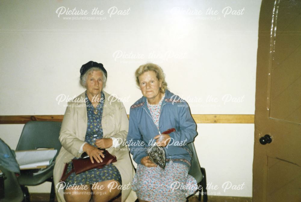 Mrs Cooper and Bessie Massey, Holymoorside, c 1995