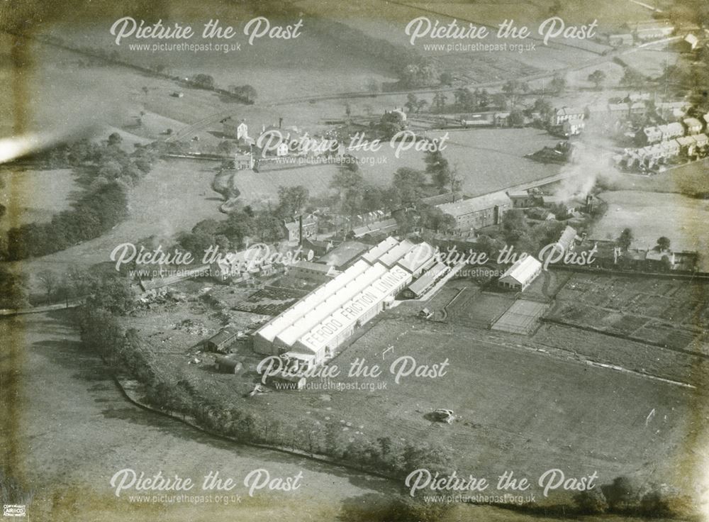 Aerial view of the Ferodo Works, Chapel en le Frith, 1924