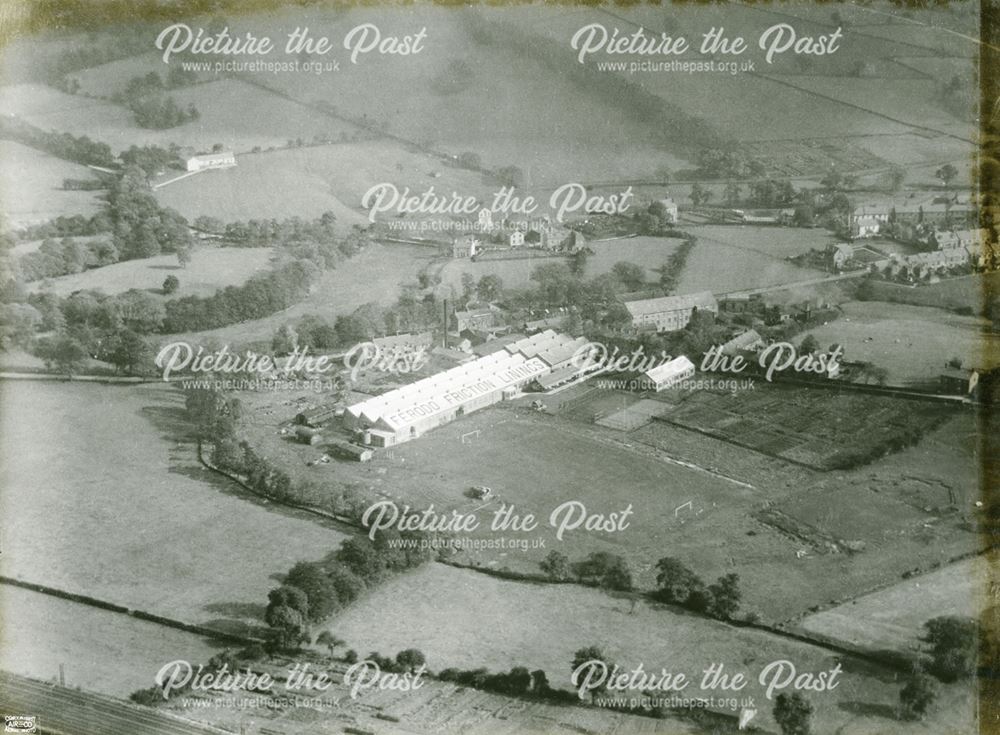 Aerial view of the Ferodo Works, Chapel en le Frith, 1924