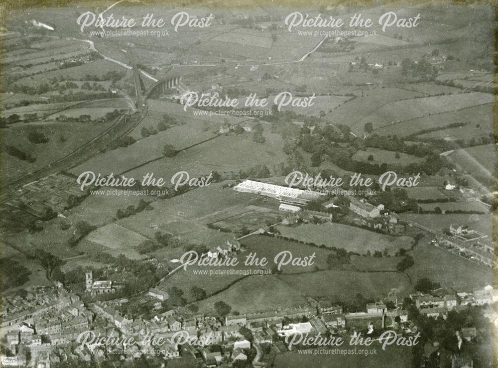 Aerial view showing the Ferodo Works, Chapel en le Frith, 1924