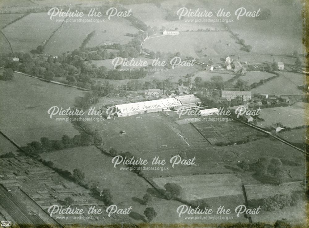 Aerial view showing the Ferodo Works, Chapel en le Frith, 1924