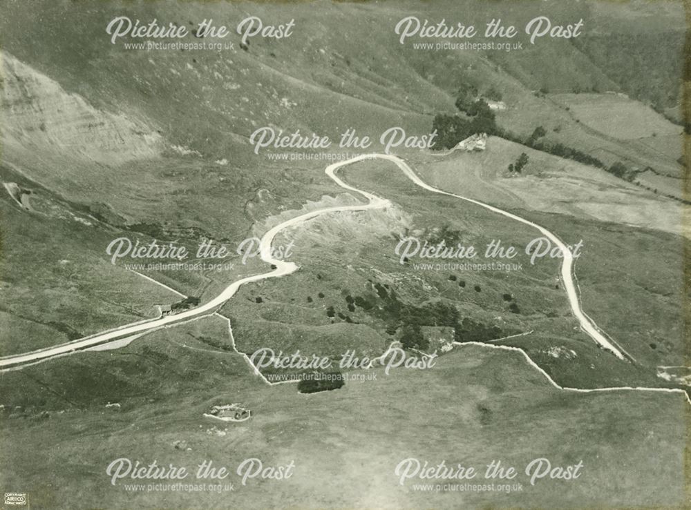 Aerial view of Mam Tor, Castleton, 1924