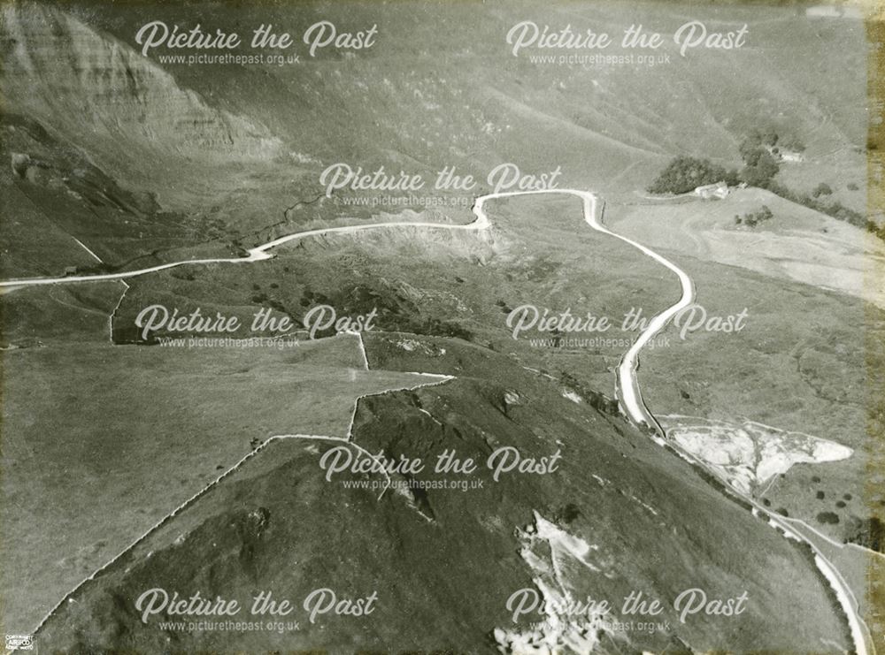 Aerial view of Mam Tor, Castleton, 1924