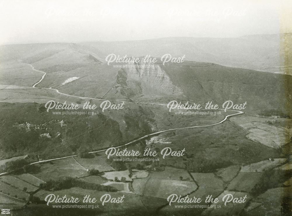 Aerial view of Mam Tor, Castleton, 1924