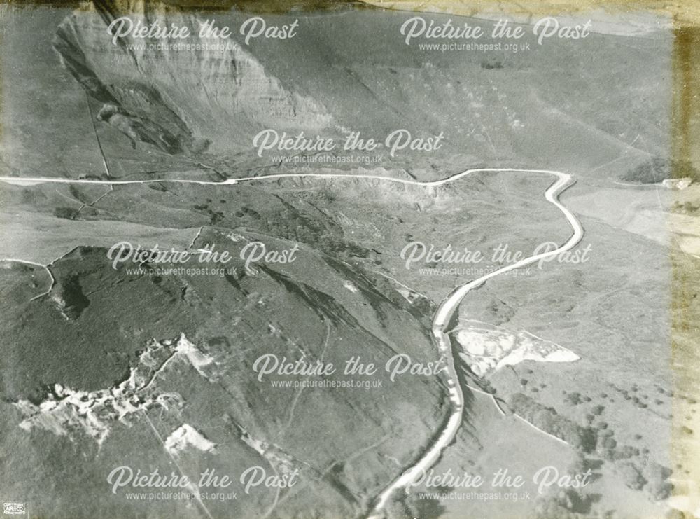 Aerial view of Mam Tor, Castleton, 1924