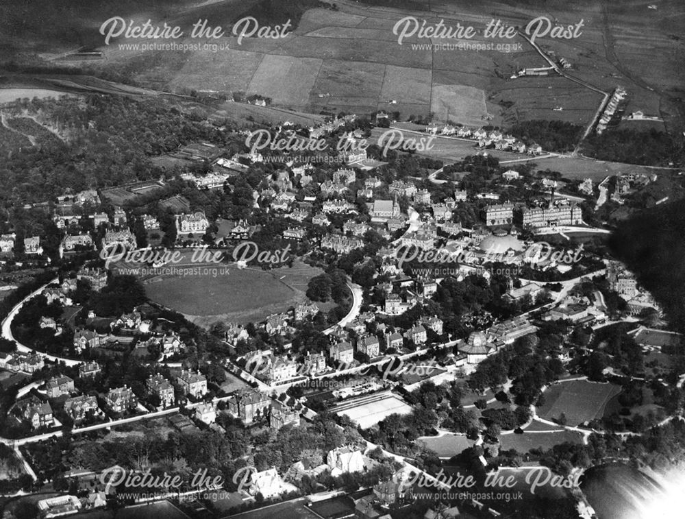 Aerial view of St John's Road area, Buxton, 1924