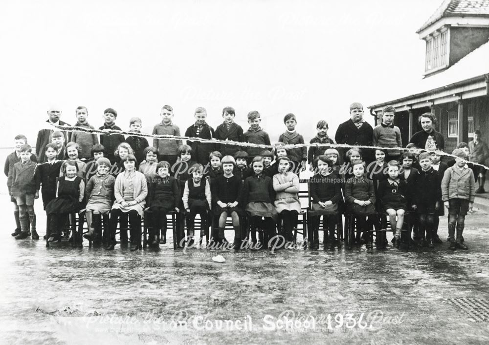 Council School pupils, Breaston, 1936