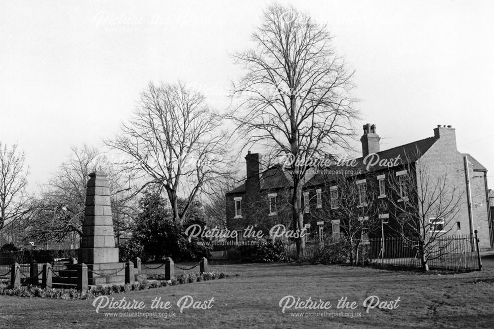 Back of War Memorial, at the corner of York Road and Market Street, Church Gresley, 2002