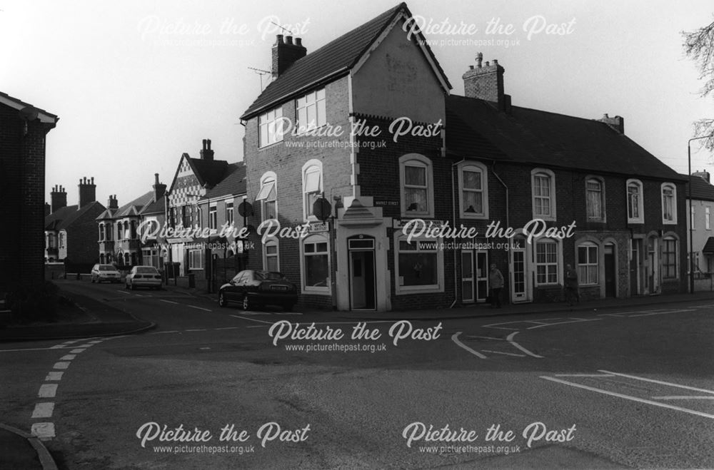 Junction of Market Street and Regent Street, Church Gresley, 2002