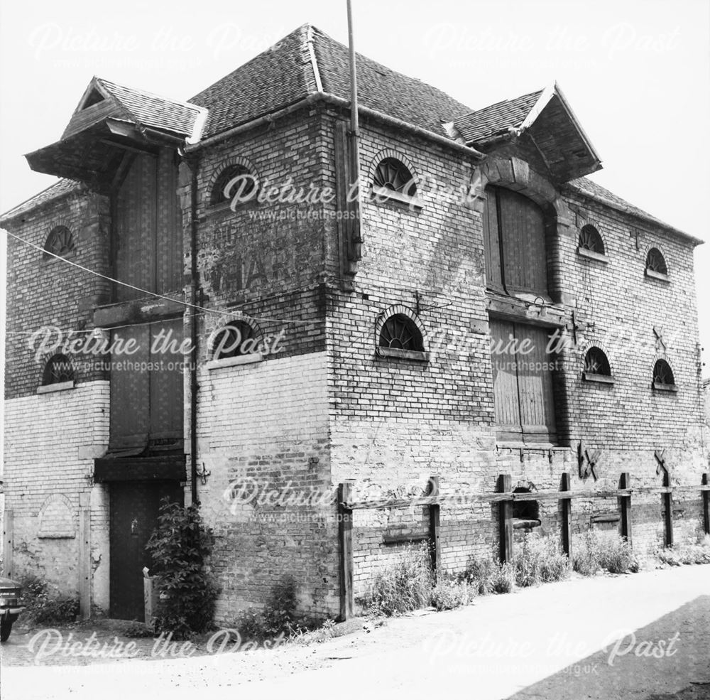 Derby Canal Warehouse at the Former Bridgwater Wharf, Cock Pitt, Derby, 1975