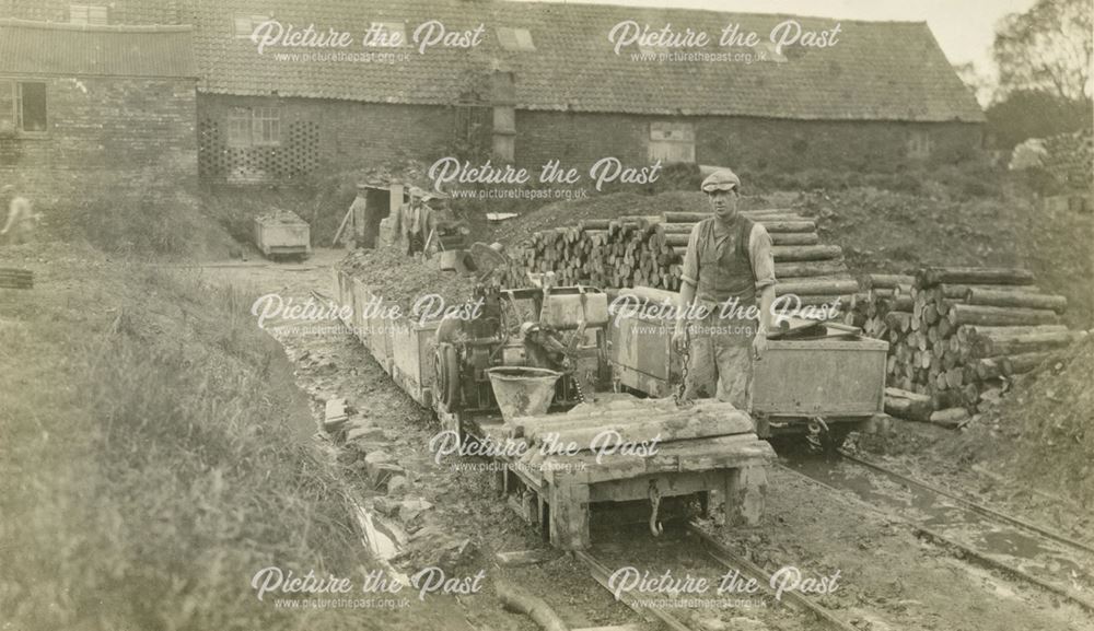 Narrow gauge wagonway at the brick and sanitary pipe works of W H and J Slater, Denby