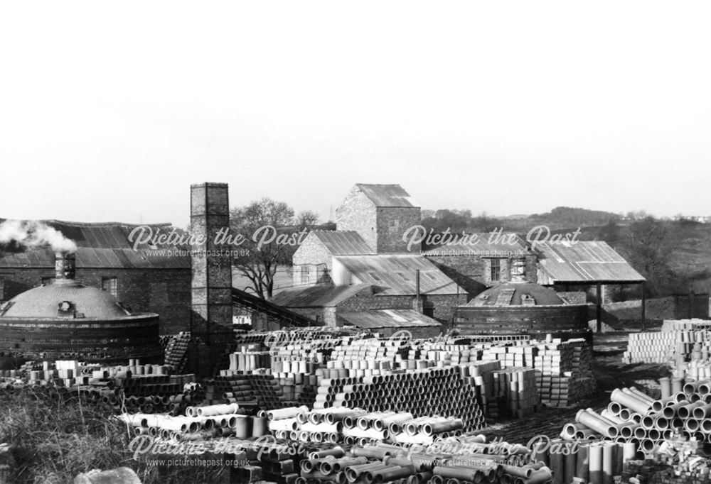 General view of the brick and sanitary pipe works of W H and J Slater, Denby