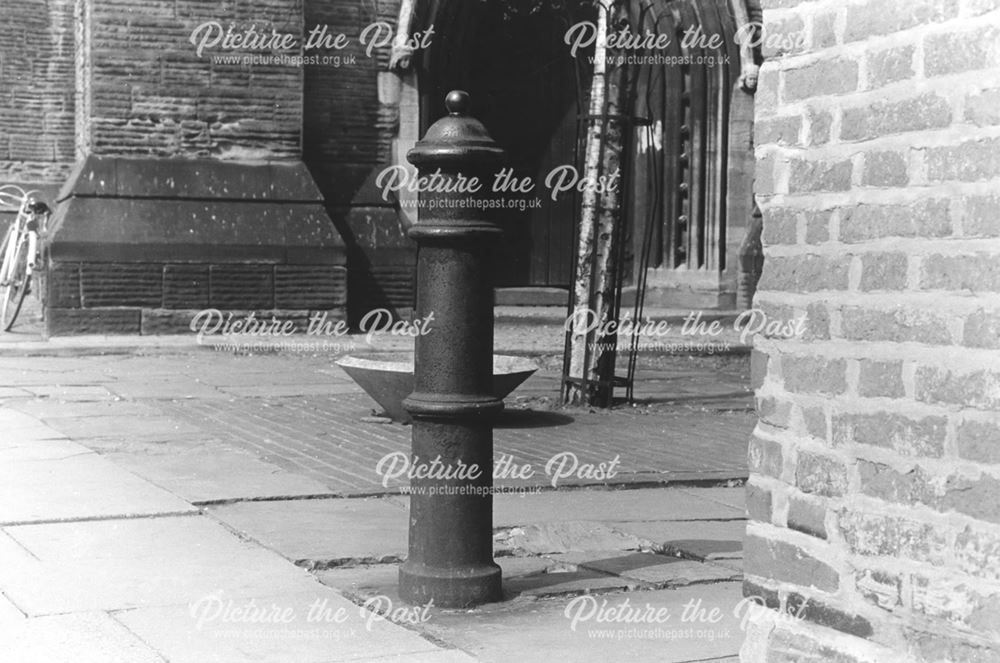 A cast iron bollard, Derby