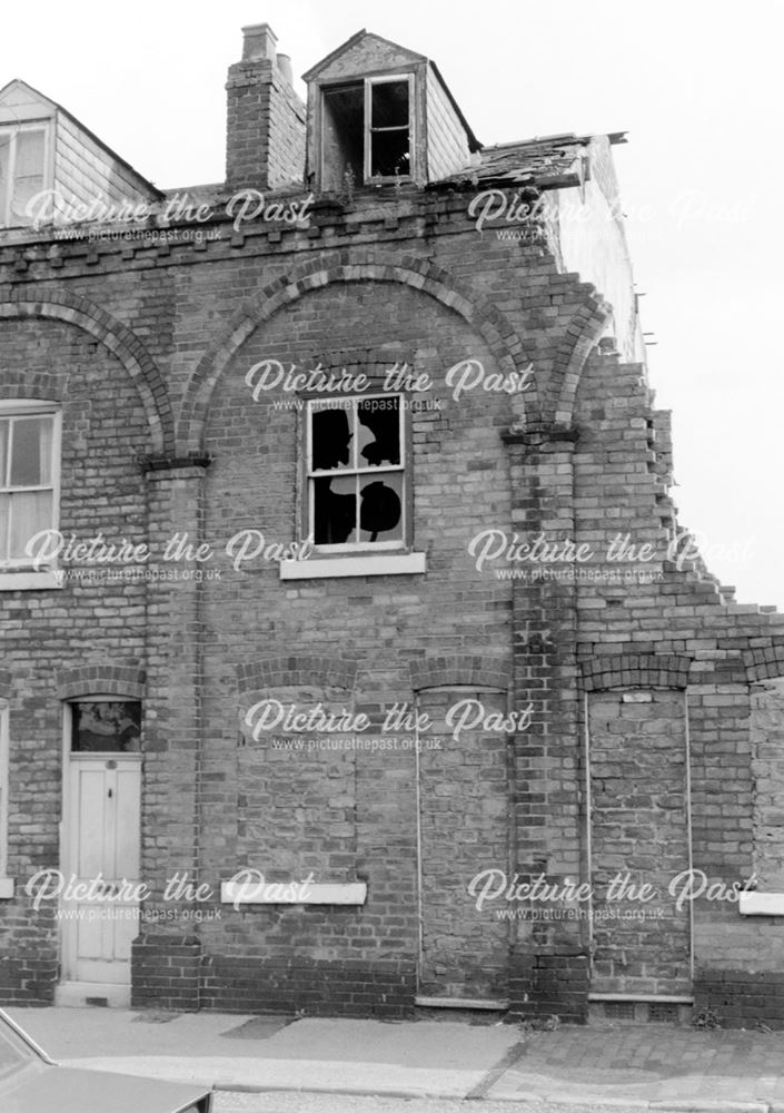 Partially demolished houses on Clifton Street, Derby