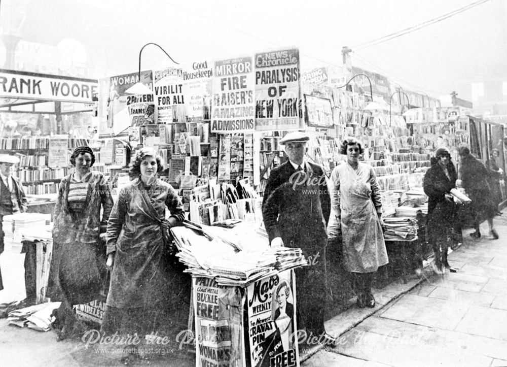 Market hall, Covered Market, Stall selling newspapers