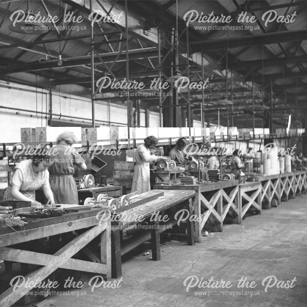 Qualcast lawn mower works, Victory Road - Lawn mower assembly line