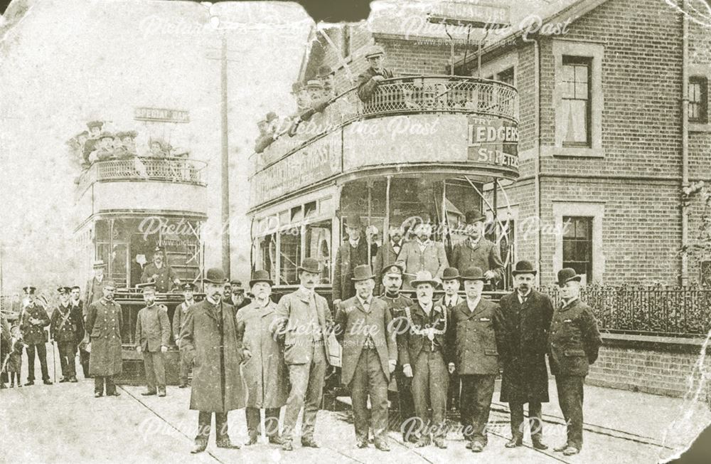 Inauguration of the Derby Corporation electric tram route to Upper Dale Road