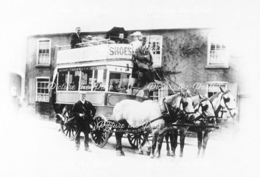 Derby Tramways Company Horse Bus, Uttoxeter Road, Derby, c 1900s