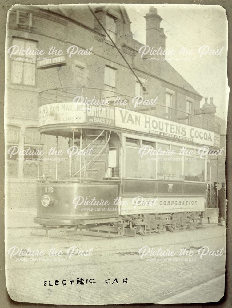 Derby Corporation electric tram No.18