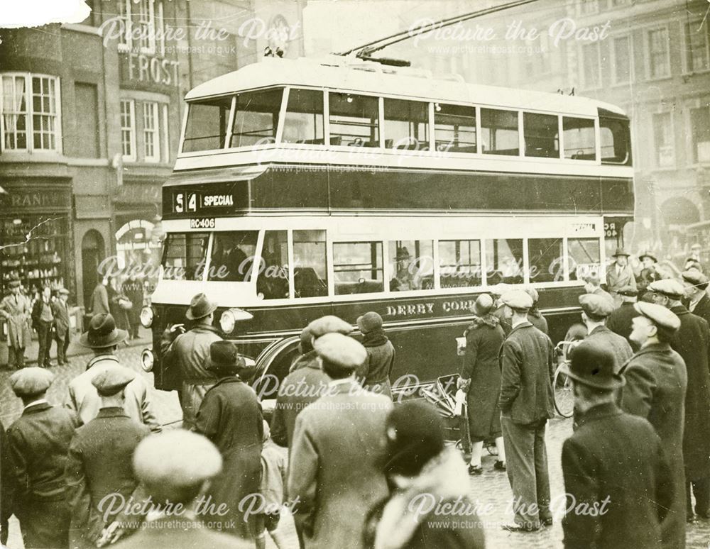 Derby Corporation trolley bus on test