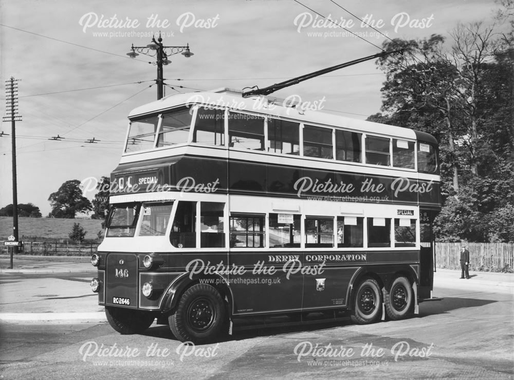 Derby Corporation trolley bus No.146