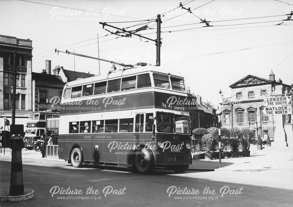 Derby Corporation trolley bus No.163