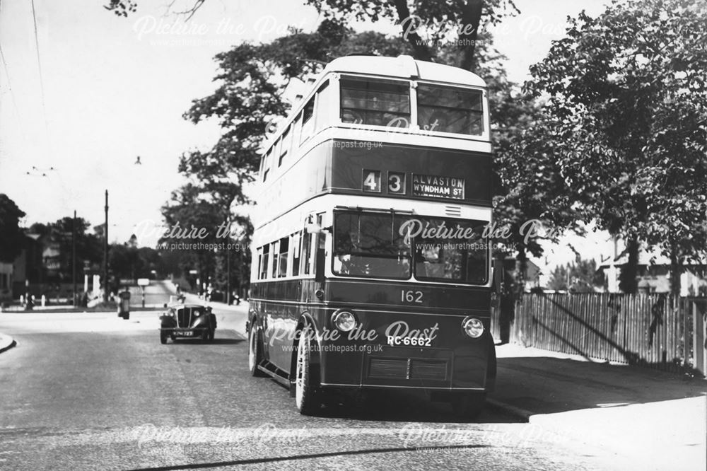 Derby Corporation trolley bus No.162