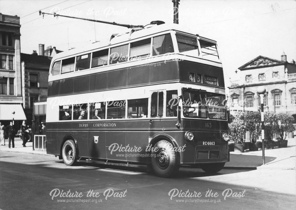 Derby Corporation trolley bus No.163