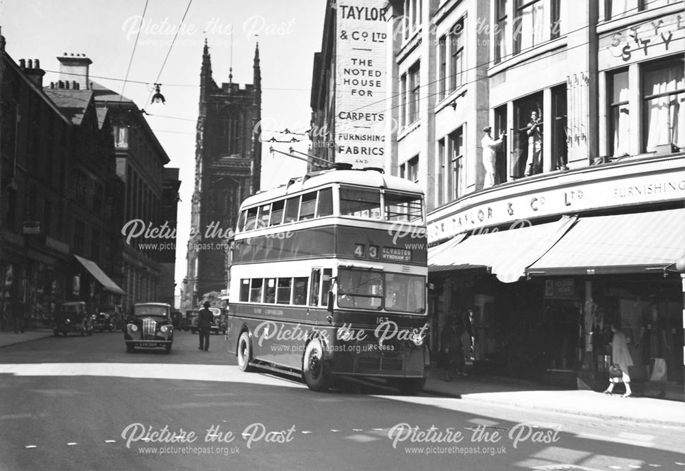 Derby Corporation trolley bus No. 163