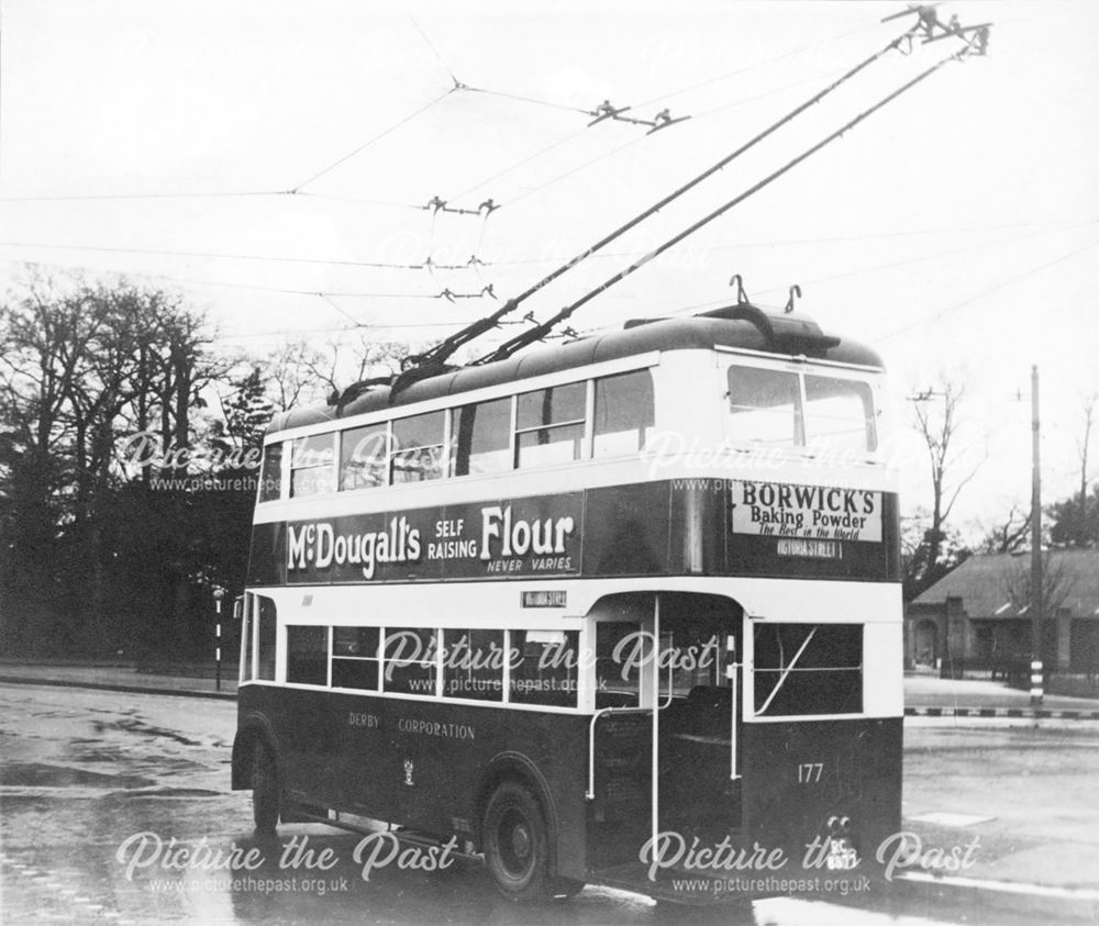 Derby Corporation trolley bus No.177